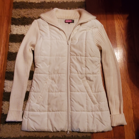 Sweater Puffer Jacket - Picture 1 of 8